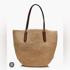 J Crew market straw raffia tote bag